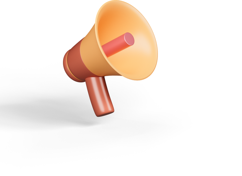 Megaphone icon isolated 3d render illustration